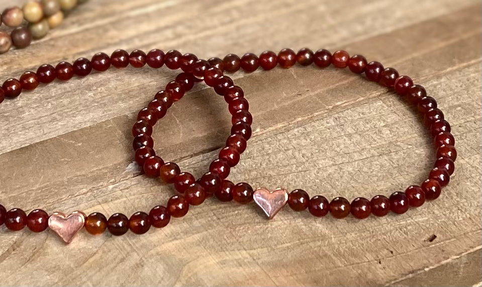 Agate Heart Bracelet