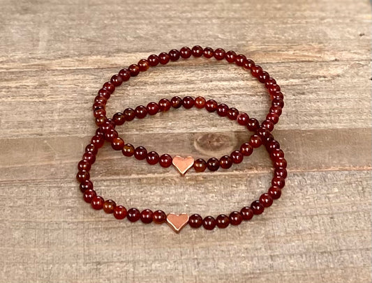 Agate Heart Bracelet